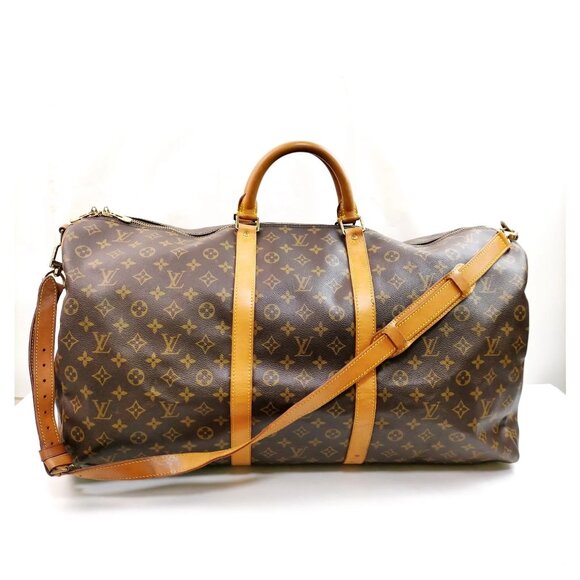 Louis Vuitton LV Boston Bag Keepall Bandouliere 60 Brown Monogram 749-082125 - Picture 1 of 9